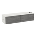 Glo Wall Mount Styling Station with Nestled Appliance Holder and Solid Surface Countertop (Cabinet Only) - Kaemark
