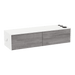 Glo Wall Mount Styling Station with Nestled Appliance Holder and Solid Surface Countertop (Cabinet Only) - Kaemark