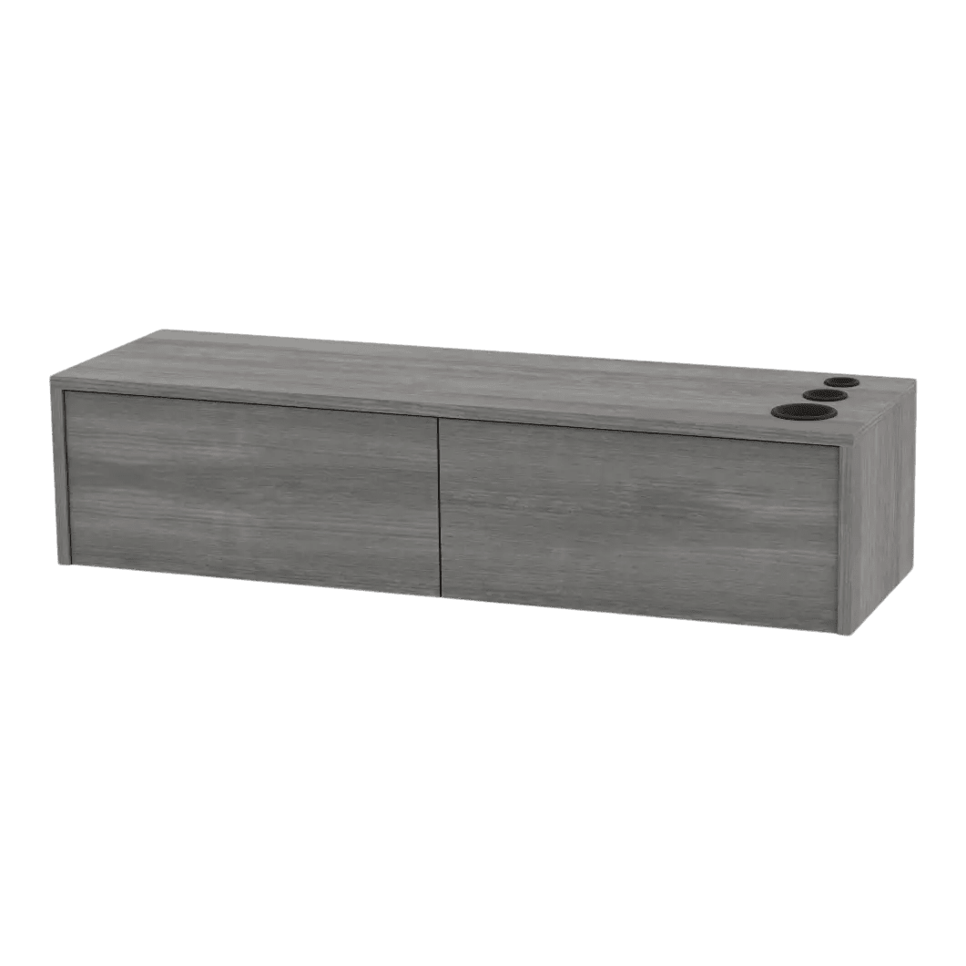 Glo Wall Mount Styling Station with Nestled Appliance Holder (Cabinet Only) - Kaemark