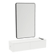 Glo Wall Mount Styling Station with Nestled Appliance Holder and Black Rectangle Westin Mirror - Kaemark