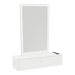 Glo Wall Mount Styling Station with Nestled Appliance Holder and Silver Rectangle Glo Mirror - Kaemark