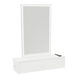 Glo Wall Mount Styling Station with Nestled Appliance Holder and Silver Rectangle Glo Mirror - Kaemark