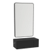 Glo Wall Mount Styling Station with Concealed Appliance Holder and Black Rectangle Westin Mirror - Kaemark