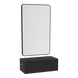 Glo Wall Mount Styling Station with Concealed Appliance Holder and Black Rectangle Westin Mirror - Kaemark