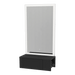 Glo Wall Mount Styling Station with Concealed Appliance Holder and Silver Rectangle Glo Mirror - Kaemark