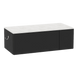 Glo Wall Mount Styling Station with Concealed Appliance Holder and Solid Surface Countertop (Cabinet Only) - Kaemark