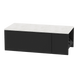 Glo Wall Mount Styling Station with Concealed Appliance Holder and Solid Surface Countertop (Cabinet Only) - Kaemark