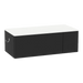 Glo Wall Mount Styling Station with Concealed Appliance Holder and Solid Surface Countertop (Cabinet Only) - Kaemark
