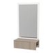 Glo Wall Mount Styling Station with Concealed Appliance Holder and Silver Rectangle Glo Mirror - Kaemark