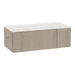 Glo Wall Mount Styling Station with Concealed Appliance Holder and Solid Surface Countertop (Cabinet Only) - Kaemark