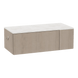 Glo Wall Mount Styling Station with Concealed Appliance Holder and Solid Surface Countertop (Cabinet Only) - Kaemark