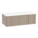 Glo Wall Mount Styling Station with Concealed Appliance Holder and Solid Surface Countertop (Cabinet Only) - Kaemark