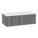 Glo Wall Mount Styling Station with Concealed Appliance Holder and Solid Surface Countertop (Cabinet Only) - Kaemark