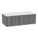 Glo Wall Mount Styling Station with Concealed Appliance Holder and Solid Surface Countertop (Cabinet Only) - Kaemark