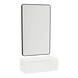 Glo Wall Mount Styling Station with Concealed Appliance Holder and Black Rectangle Westin Mirror - Kaemark