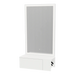 Glo Wall Mount Styling Station with Concealed Appliance Holder and Silver Rectangle Glo Mirror - Kaemark
