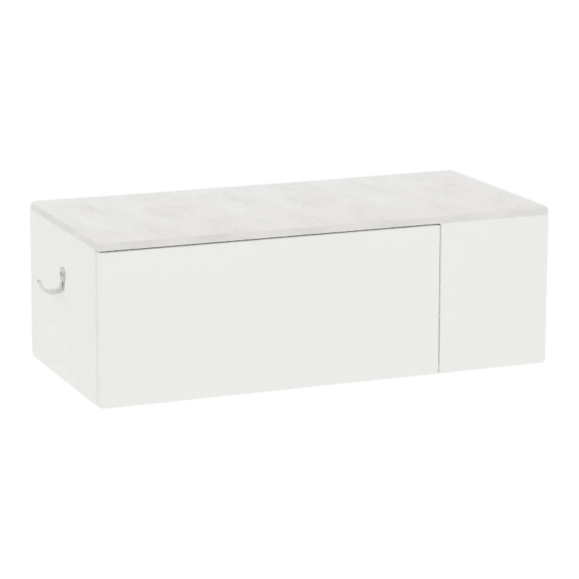 Glo Wall Mount Styling Station with Concealed Appliance Holder and Solid Surface Countertop (Cabinet Only) - Kaemark