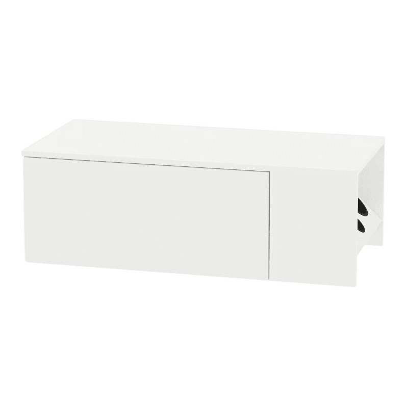 Glo Wall Mount Styling Station with Concealed Appliance Holder and Solid Surface Countertop (Cabinet Only) - Kaemark