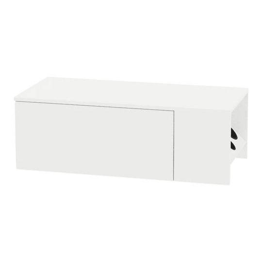 Glo Wall Mount Styling Station with Concealed Appliance Holder and Solid Surface Countertop (Cabinet Only) - Kaemark