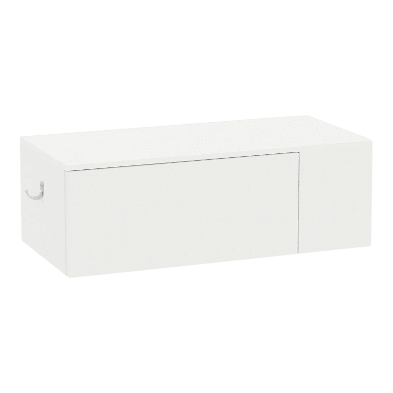 Glo Wall Mount Styling Station with Concealed Appliance Holder and Solid Surface Countertop (Cabinet Only) - Kaemark