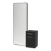 Glo Wall Mount Styling Station with Tilt-out Appliance Holder and Black Full-Length Rectangle Westin Mirror - Kaemark