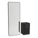 Glo Wall Mount Styling Station with Tilt-out Appliance Holder and Black Full-Length Rectangle Westin Mirror - Kaemark