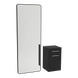 Glo Wall Mount Styling Station with Tilt-out Appliance Holder and Black Full-Length Rectangle Westin Mirror - Kaemark