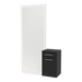 Glo Wall Mount Styling Station with Tilt-out Appliance Holder and Silver Full-Length Rectangle Glo Mirror - Kaemark