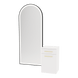Glo Wall Mount Styling Station with Tilt-out Appliance Holder and Black Full-Length Arch Paloma Mirror - Kaemark