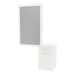 Glo Wall Mount Styling Station with Tilt-out Appliance Holder and Silver Rectangle Glo Mirror - Kaemark