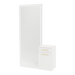 Glo Wall Mount Styling Station with Tilt-out Appliance Holder and Silver Full-Length Rectangle Glo Mirror - Kaemark