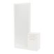 Glo Wall Mount Styling Station with Tilt-out Appliance Holder and Silver Full-Length Rectangle Glo Mirror - Kaemark