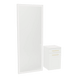 Glo Wall Mount Styling Station with Tilt-out Appliance Holder and Silver Full-Length Rectangle Glo Mirror - Kaemark