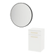 Glo Laminate Wall Mount Styling Station with Tilt-Out Appliance Holder and Westin Round Mirror - Kaemark