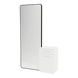 Glo Wall Mount Styling Station with Tilt-out Appliance Holder, Solid Surface Countertop, and Black Full-Length Rectangle Westin Mirror - Kaemark