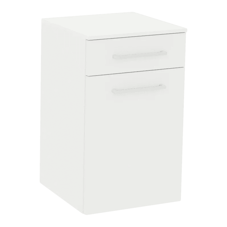 Glo Wall Mount Styling Station with Tilt-out Appliance Holder and Solid Surface Countertop (Cabinet Only) - Kaemark