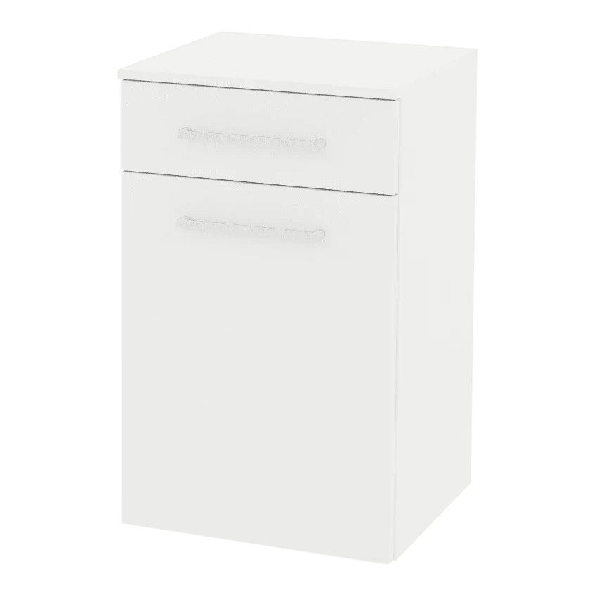 Glo Wall Mount Styling Station with Tilt-out Appliance Holder and Solid Surface Countertop (Cabinet Only) - Kaemark