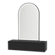 Glo Wall Mount Styling Station with Nestled Appliance Holder and Black Arch Paloma Mirror - Kaemark