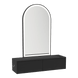 Glo Wall Mount Styling Station with Nestled Appliance Holder and Black Arch Paloma Mirror - Kaemark