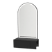 Glo Wall Mount Styling Station with Concealed Appliance Holder and Black Arch Paloma Mirror - Kaemark