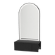 Glo Wall Mount Styling Station with Concealed Appliance Holder and Black Arch Paloma Mirror - Kaemark