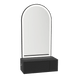 Glo Wall Mount Styling Station with Concealed Appliance Holder and Black Arch Paloma Mirror - Kaemark