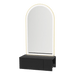 Glo Wall Mount Styling Station with Concealed Appliance Holder and Gold Arch Paloma Mirror - Kaemark
