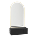 Glo Wall Mount Styling Station with Concealed Appliance Holder and Gold Arch Paloma Mirror - Kaemark