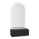 Glo Wall Mount Styling Station with Concealed Appliance Holder and Gold Arch Paloma Mirror - Kaemark