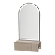 Glo Wall Mount Styling Station with Concealed Appliance Holder and Black Arch Paloma Mirror - Kaemark
