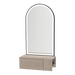 Glo Wall Mount Styling Station with Concealed Appliance Holder and Black Arch Paloma Mirror - Kaemark
