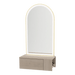Glo Wall Mount Styling Station with Concealed Appliance Holder and Gold Arch Paloma Mirror - Kaemark