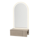 Glo Wall Mount Styling Station with Concealed Appliance Holder and Gold Arch Paloma Mirror - Kaemark