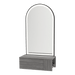 Glo Wall Mount Styling Station with Concealed Appliance Holder and Black Arch Paloma Mirror - Kaemark
